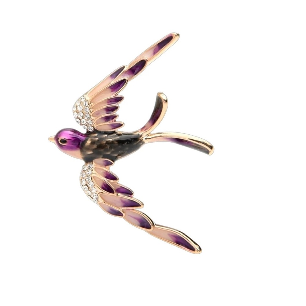 3 Color Flying Swallow Brooch for Women